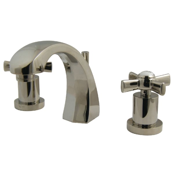 Kingston Brass KS4986ZX Millennium 8" Widespread Bathroom Faucet, Polished Nickel KS4986ZX - main